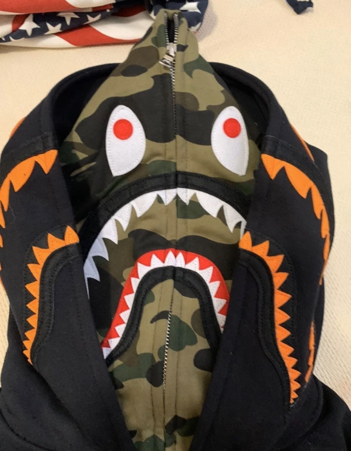 Undefeated x bape shark hoodie size M