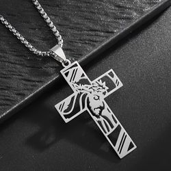 STAINLESS STEEL CROSS WITH CHAIN 