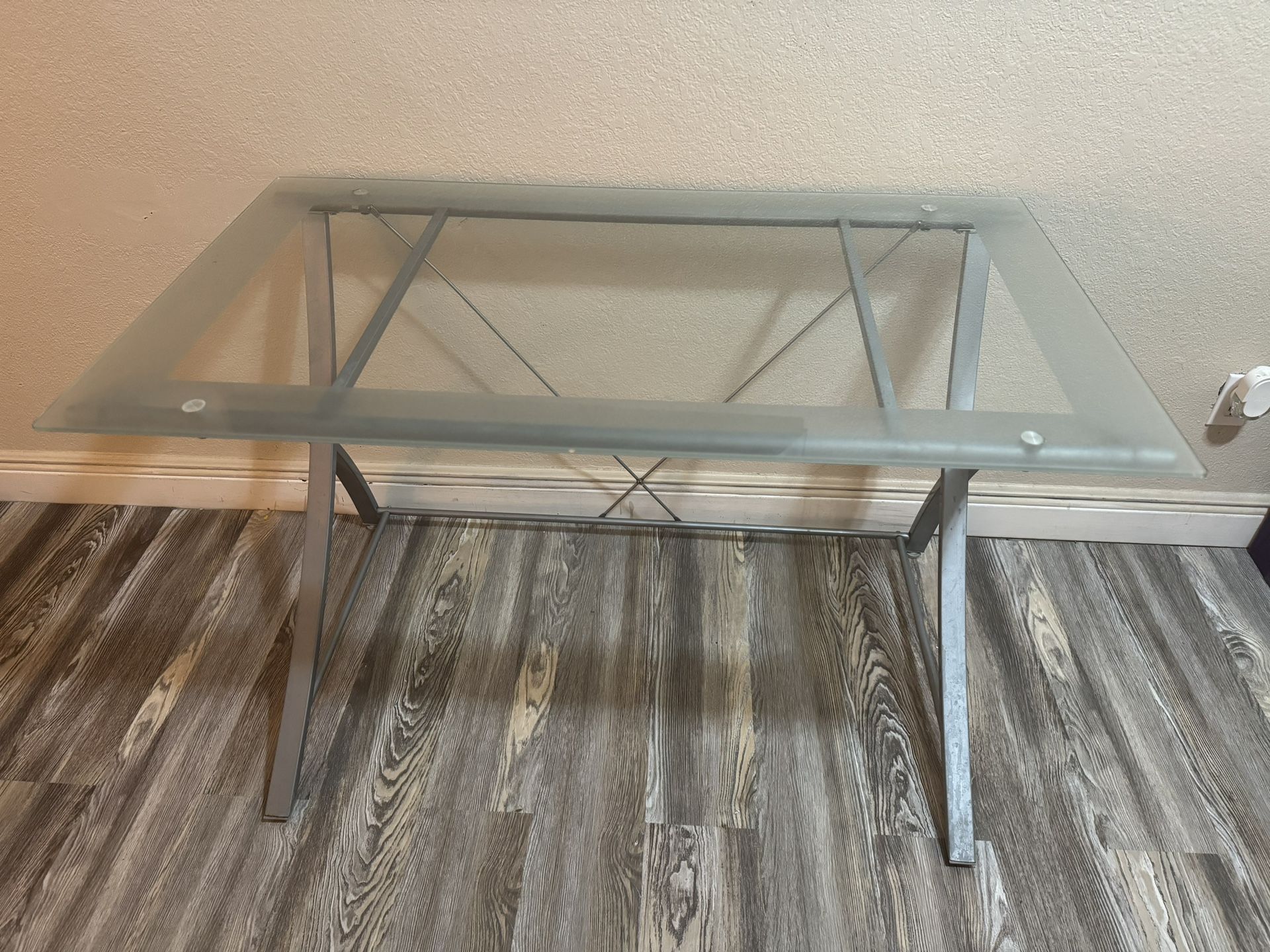 Modern Glass Top Desk