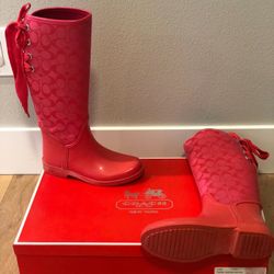 Coach Rain Boots Size 6