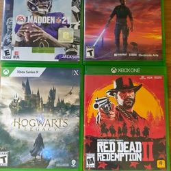 Xbox Series X & One Games Lot - Hogwarts Legacy, Jedi Survivor, RDR2, Madden 21