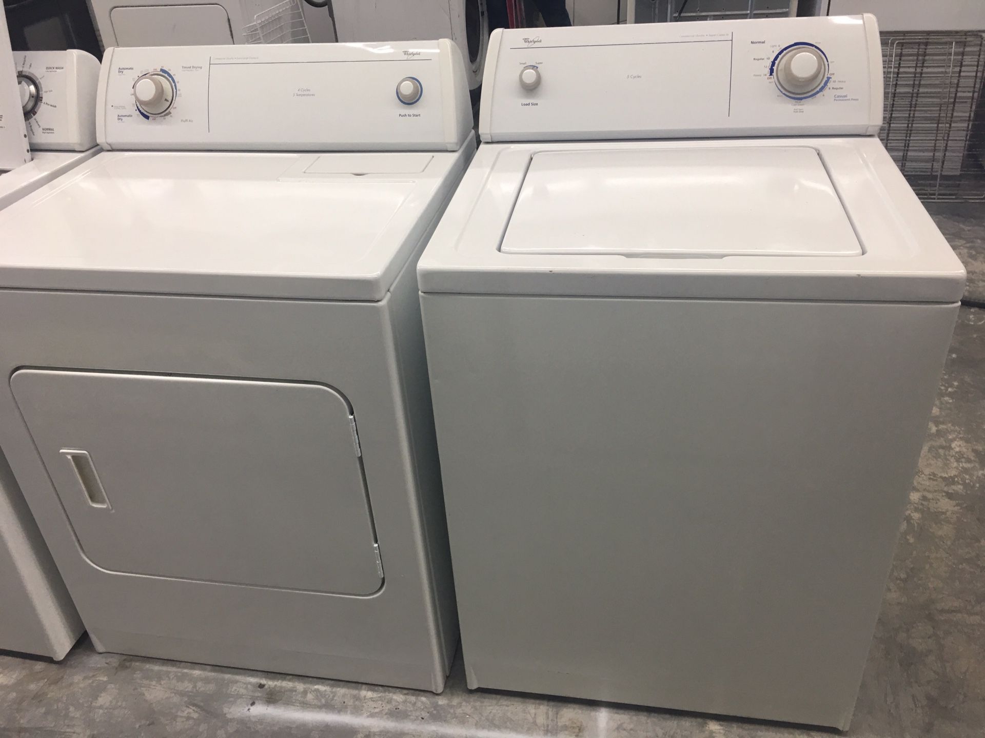 WHIRLPOOL WASHER AND DRYER! 5 month warranty!