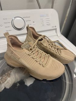 Steve Madden Maxima Sneakers Tan Rhinestone
