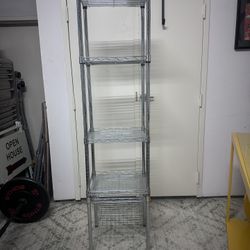 4 Shelves With A Pullout Drawer Metal