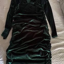 Green Velvet Dress