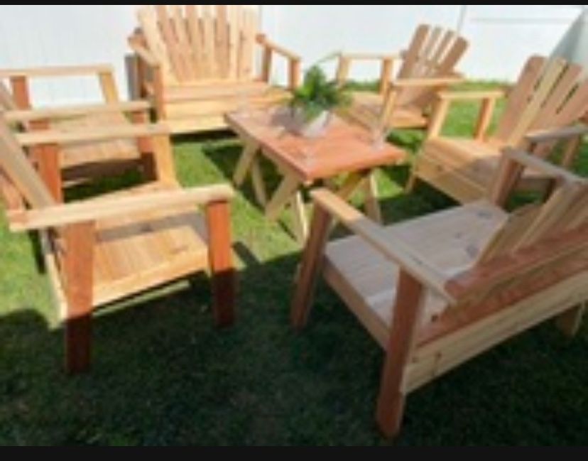 Brand New Patio Cedar Wood Set