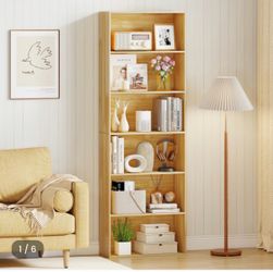 6-Tier Bookcase with 6 Open Shelves