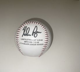 Nolan Ryan Collectors Edition Commemorative MLB Baseball Limited Edition 5,000th Strikeout Ball Vintage Excellent 1989 