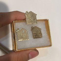 10k Trap House Ring With Earrings 