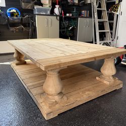 Restoration Hardware Balustrade Salvaged Wood Coffee Table