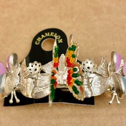 Hair barette clips butterflies insects