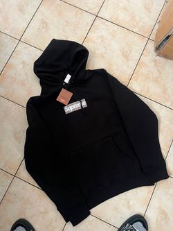 Supreme x Burberry Box Logo Hoodie Black