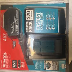 Makita 18LXT Lithium Ion Battery and Charger Starter Pack, 5.0Ah