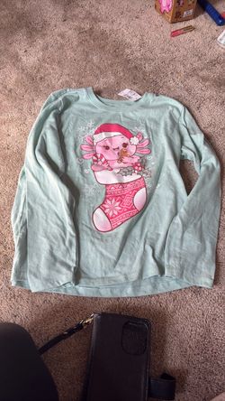 New with tags long sleeve the children’s place axolotl holiday shirt  size M medium 7/8
