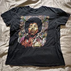 Jimi Hendrix Dots Portrait Mural T Shirt 2XL Vintage - Rare