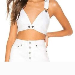 BB Dakota Denim Overall Bustier Top XS