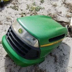 )((Hood))riding lawn mower