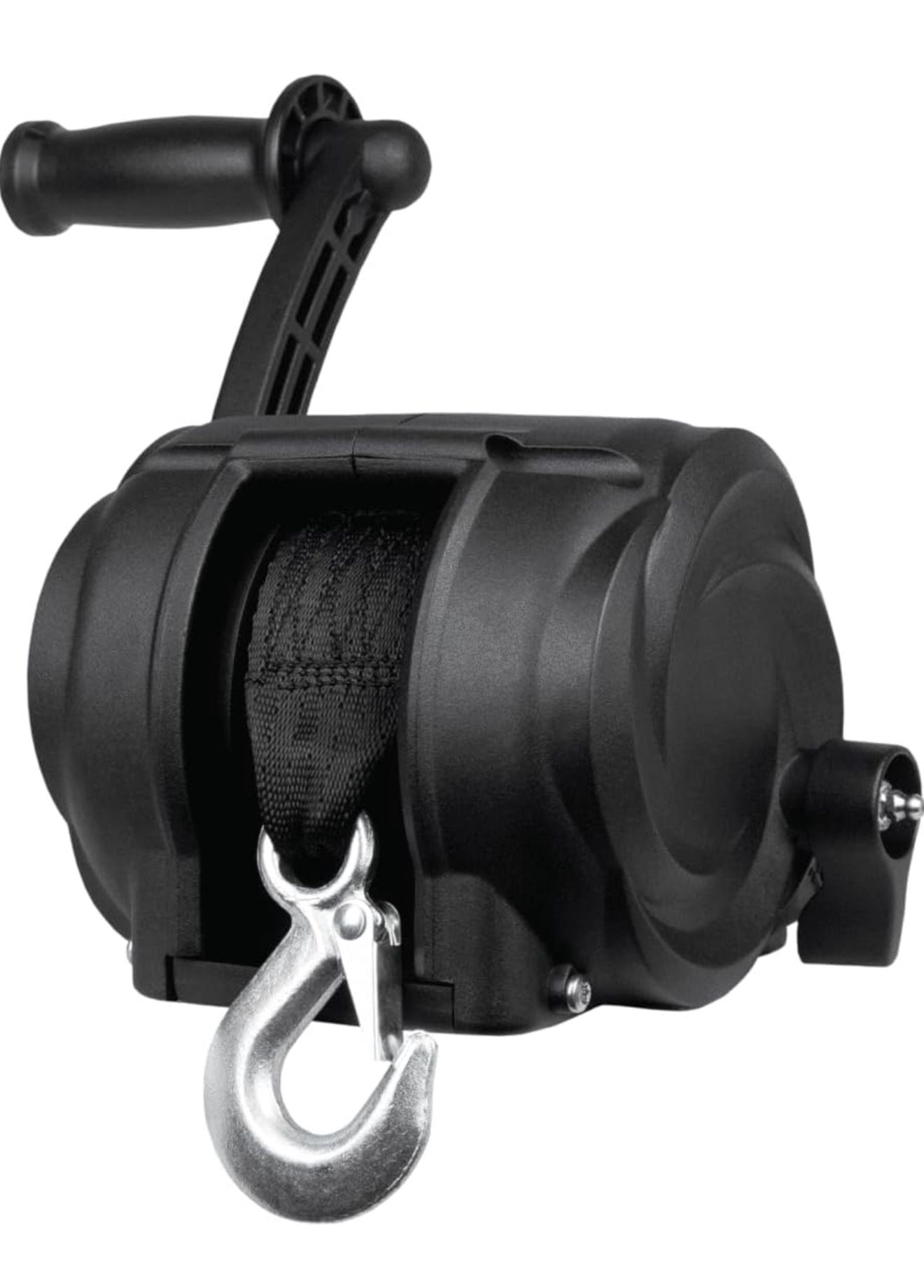 Premier Series 2000 Trailer Winch, Manual Winch for Boat Trailers, 2000 lb Load Capacity, Fully Assembled, 20' Polyester Strap, Easiest Operation on T