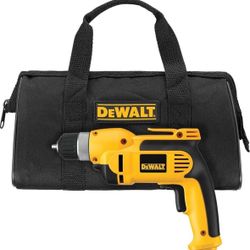 NEW-DEWALT DWD110K 3/8 inch Variable Speed Reversible Grip Drill Kit