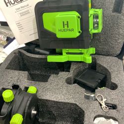 Huepar 4x360 Laser Level Model 904DG With Case And All Accessories Super Clean 