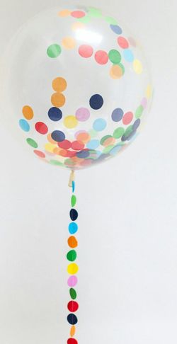 Floating confetti balloons