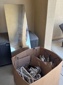 Free mirror and hangers