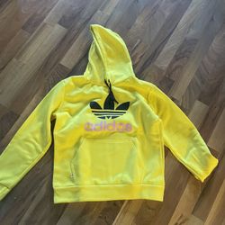 Large yellow adidas hoodie