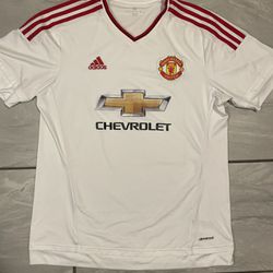 Adidas Manchester United Chevrolet Mens  Jersey Size Large White