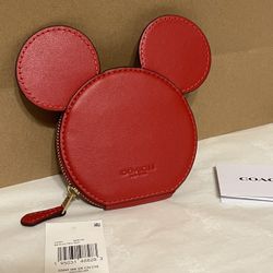 Mickey Mouse Coach Ears Coin Case NWT