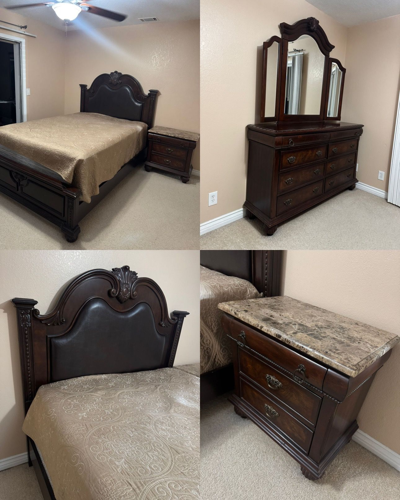 Queen Bed Set With Mattress