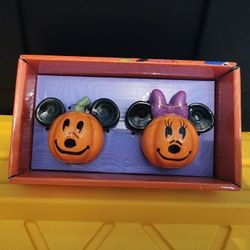 Disney Halloween ~ Pumpkin Mickey Minnie ~ salt/pepper