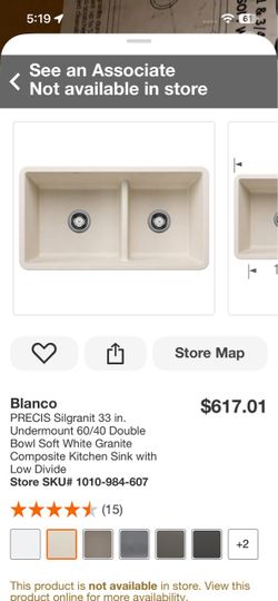 Blanco PRECIS Silgranit 33 in. Undermount 60/40 Double Bowl Soft White Granite Composite Kitchen Sink with Low Divide
