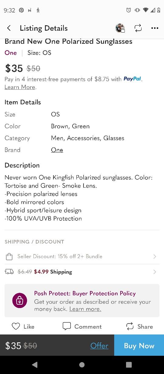 One Kingfish Polarized Sunglasses 