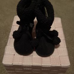 Baby Girl Black Boots Size 2