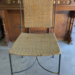 Rattan and Metal Chair 