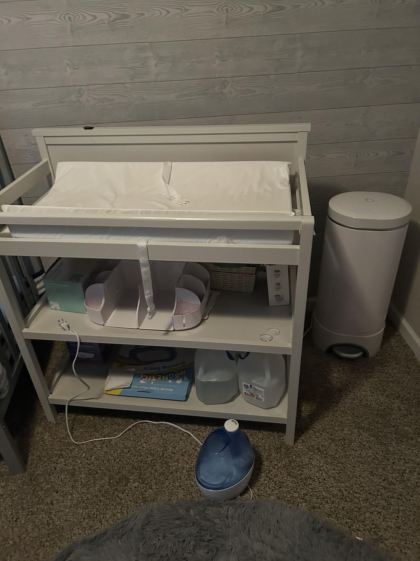 Changing Table And Diaper Genie