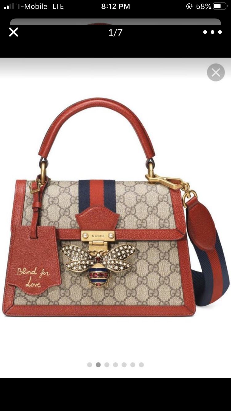 Gucci Queen Margaret Textured Leather-trimmed Printed Coated-canvas Tote