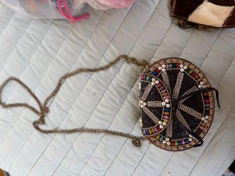 Hand beaded evening purse