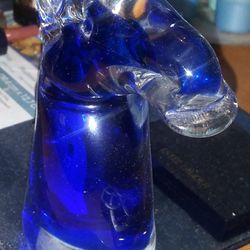 Glass Horsehead Paperweight