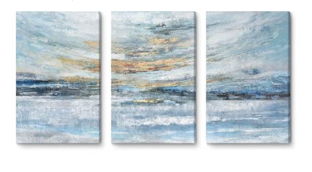 New!✨ 3 pc 12x16 coastal ocean themed canvas wall art set