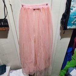 Women Floor Length Overskirt Tulle Skirt for Wedding Party Size M