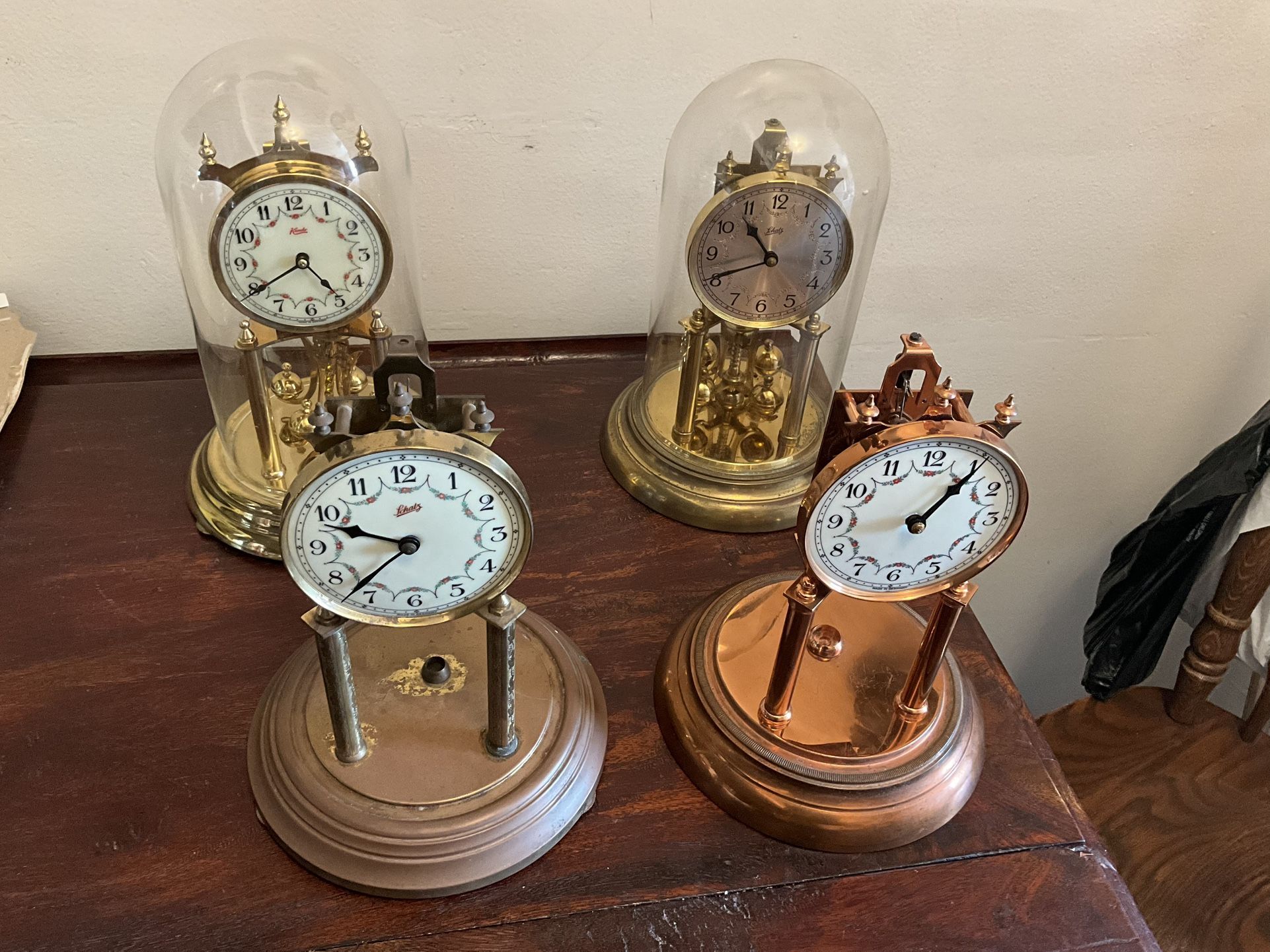 Vintage Schatz And Kundo 400 Hundred Day Anniversary Clocks For