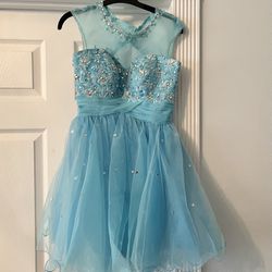 Baby Blue Homecoming/Prom Dress