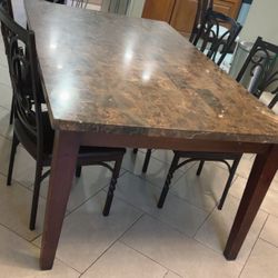 Marble Table With 4 Seats 