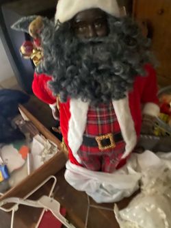 Black Santa Christmas decorations