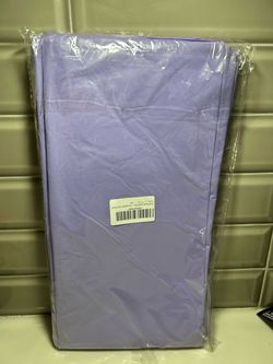 New 108" x 54" rectangle lavender purple plastic party yard sale table tablecloth protective cover