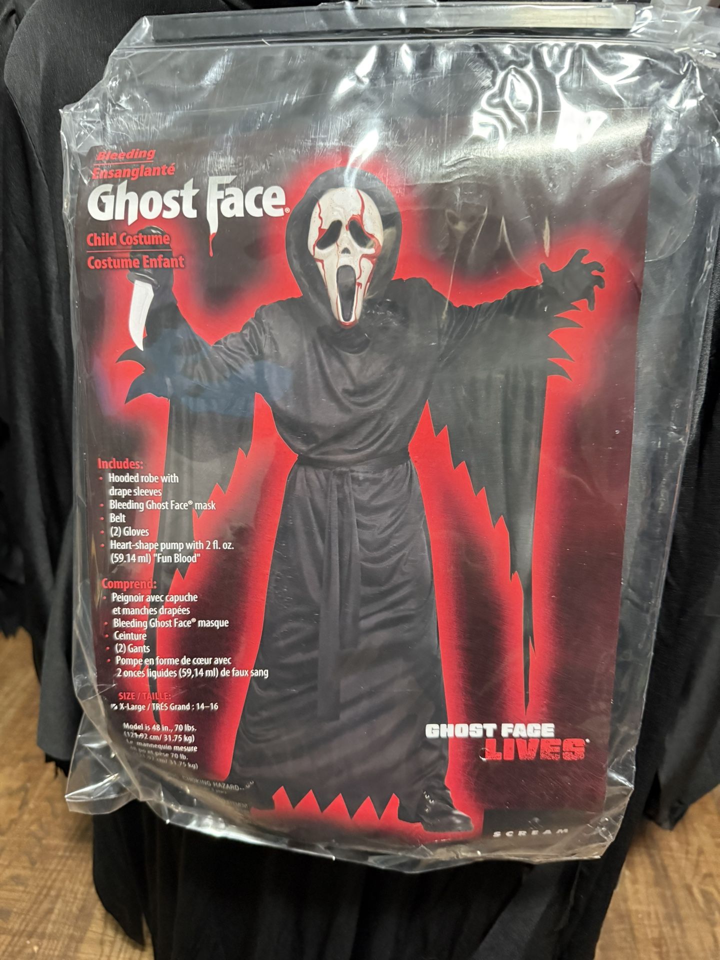 Ghost Face With Blood Mask Costume