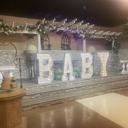 Baby Shower Marquee Letters 