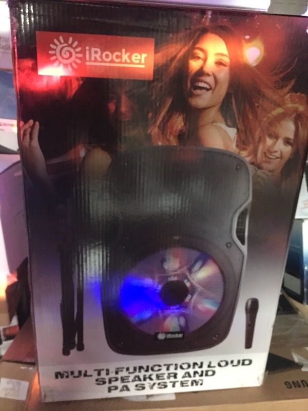 irocker xp-1500 mul ti function loud speaker and pasystem Bluetooth and usb and fm radio