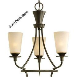 Cantata Collection 3-Light Forged Bronze Chandelier